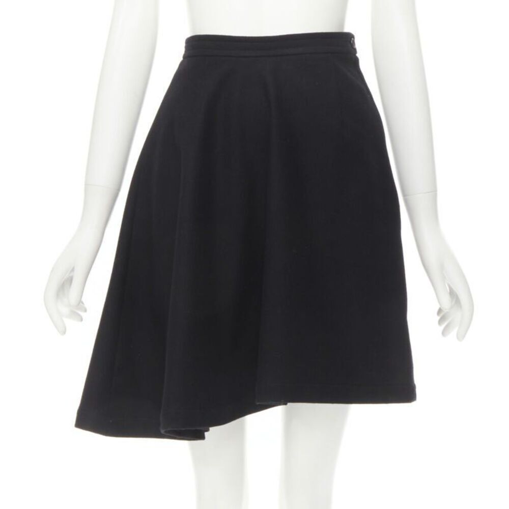 Comme des Garcons wool felt asymmetric flared skirt